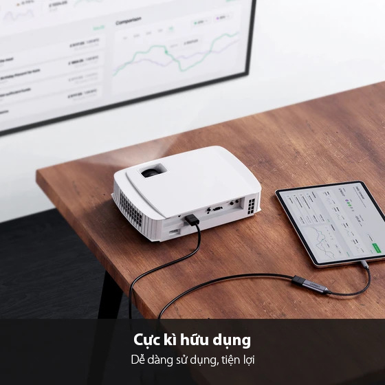 Cáp chuyển USB TYPE C sang HDMI 20cm UGREEN 70444 Cáp chuyển USB TYPE C sang HDMI 20cm UGREEN 70444