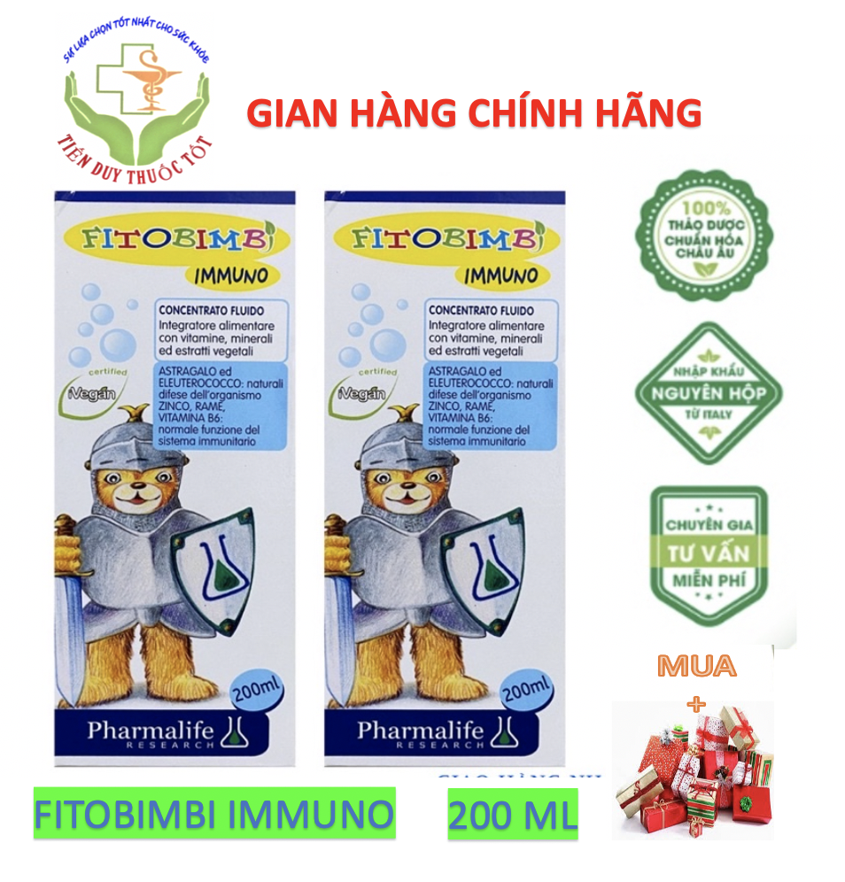 Fitobimbi Immuno Bimbi - Tăng Cường Miễn Dịch Sức Đề Kháng Từ Thảo Dược Tự Nhiên,Bổ Sung Vitamin Cho Bé