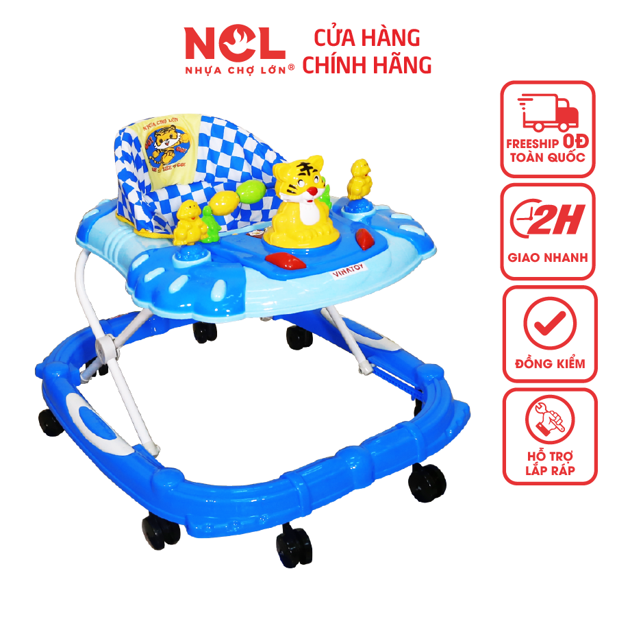 Xe tập đi nhựa chợ lớn l4 con hổ dành cho bé từ 6 - 12 tháng - m1637b-xtđ