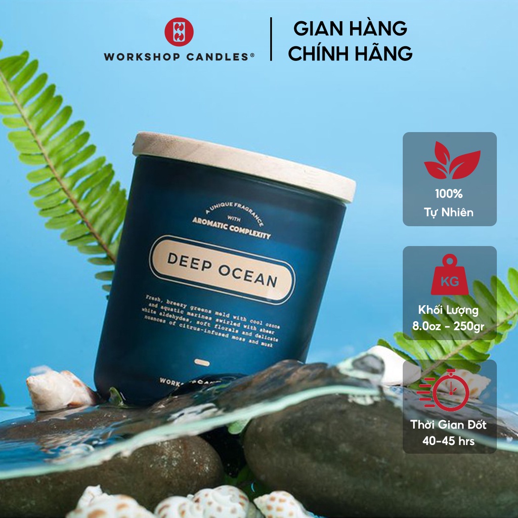 Workshop Candles - Nến thơm Deep Ocean 8.8oz