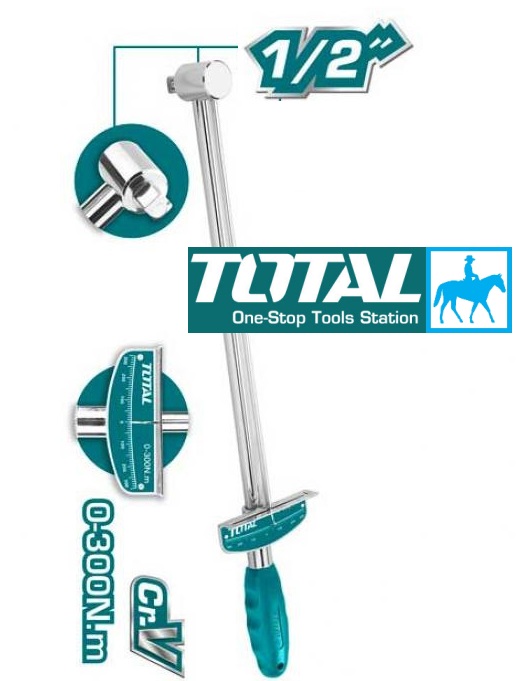 Cần siết lực cờ lê lực 1/2" 1/2inch thép cr-v total thptw300n2 hptw300n1