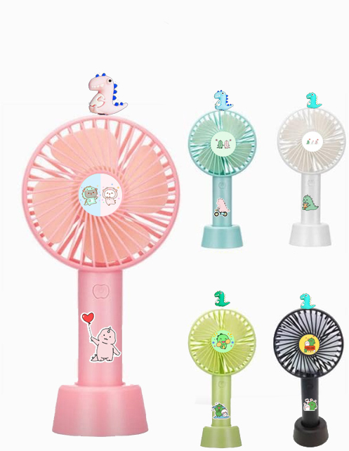 Quạt sạc khủng long QSI8 cute dễ thương quạt usb hoạt hình