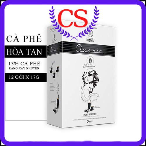 Cà Phê sữa hòa tan Trung Nguyên Legend Classic - Hộp 12 gói cafe chính hãng FREESHIP