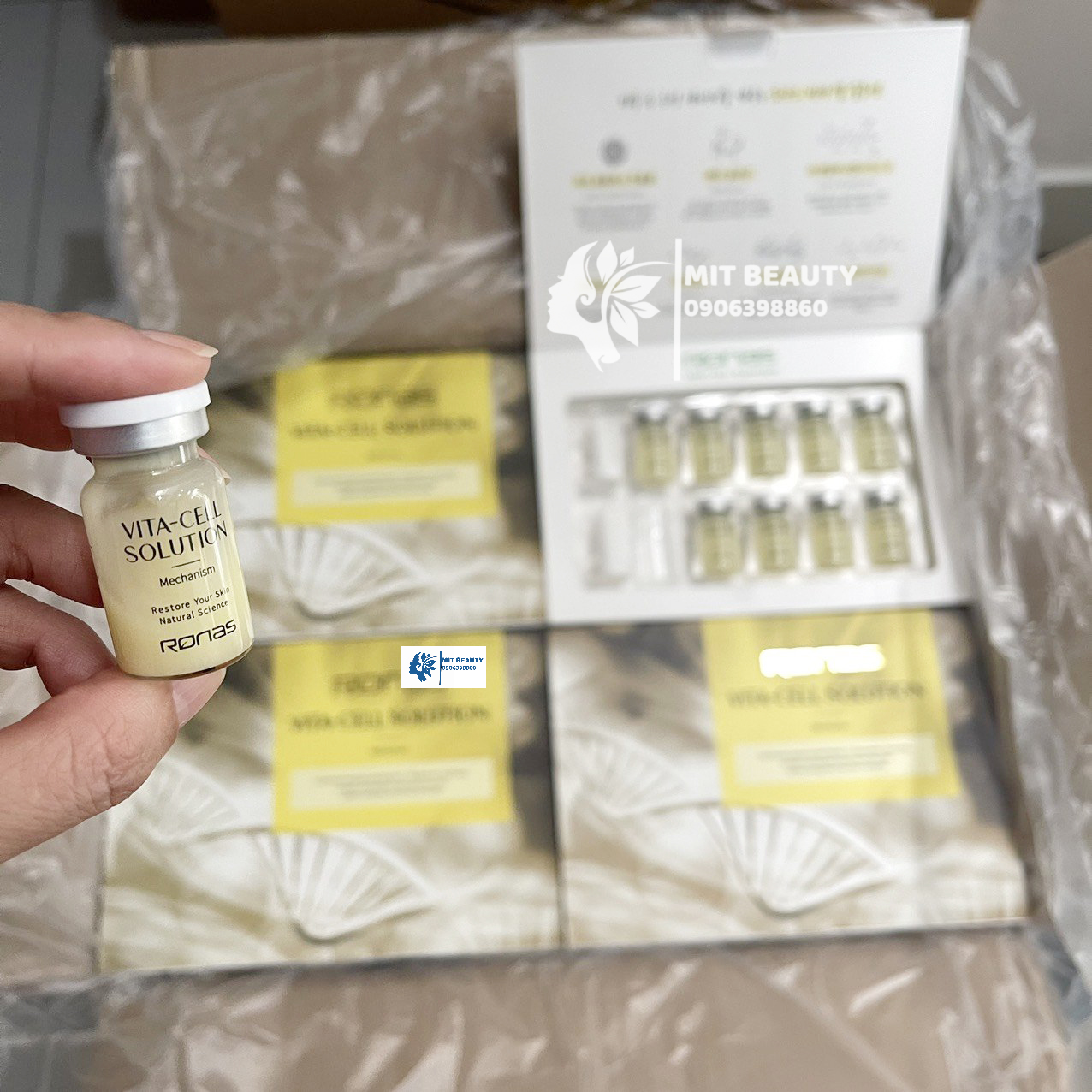 [Lẻ 1 lọ] TẾ BÀO GỐC RONAS STEM VITACELL VITAMIN C TRẮNG DA GIẢM NÁM  SOLUTION CHÍNH HÃNG KOREA