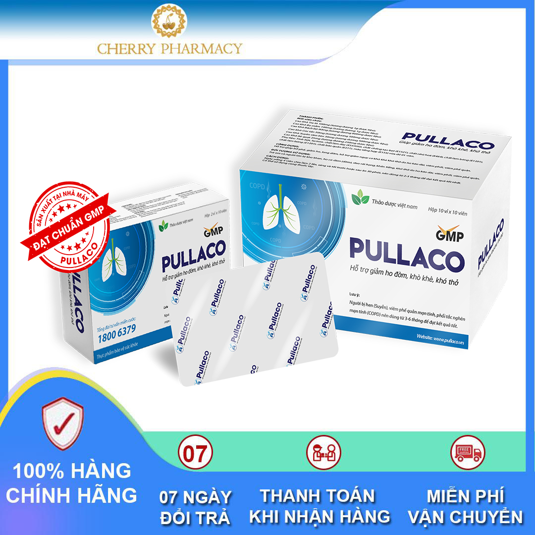 Sản phẩm pullaco hỗ trợ bổ phế giảm ho hộp 20 viên