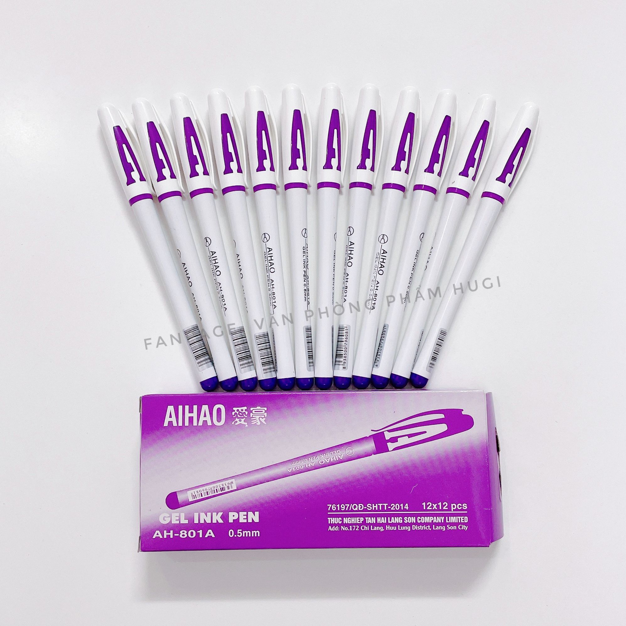 Hộp 12 cây bút mực nước chữ AAA mực Đậm và đều (xanh/tím/đỏ/đen)