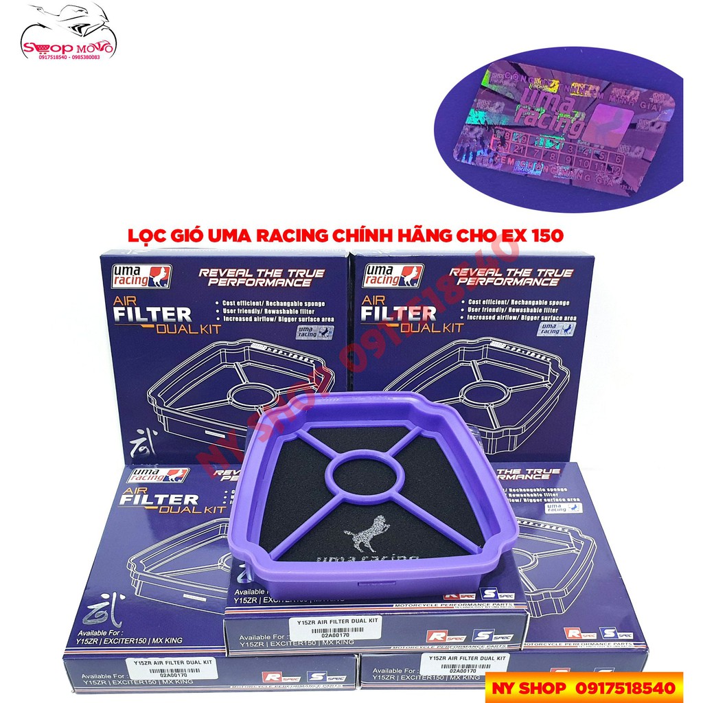 Lọc gió uma racing cho exciter 150 hàng chính hãng