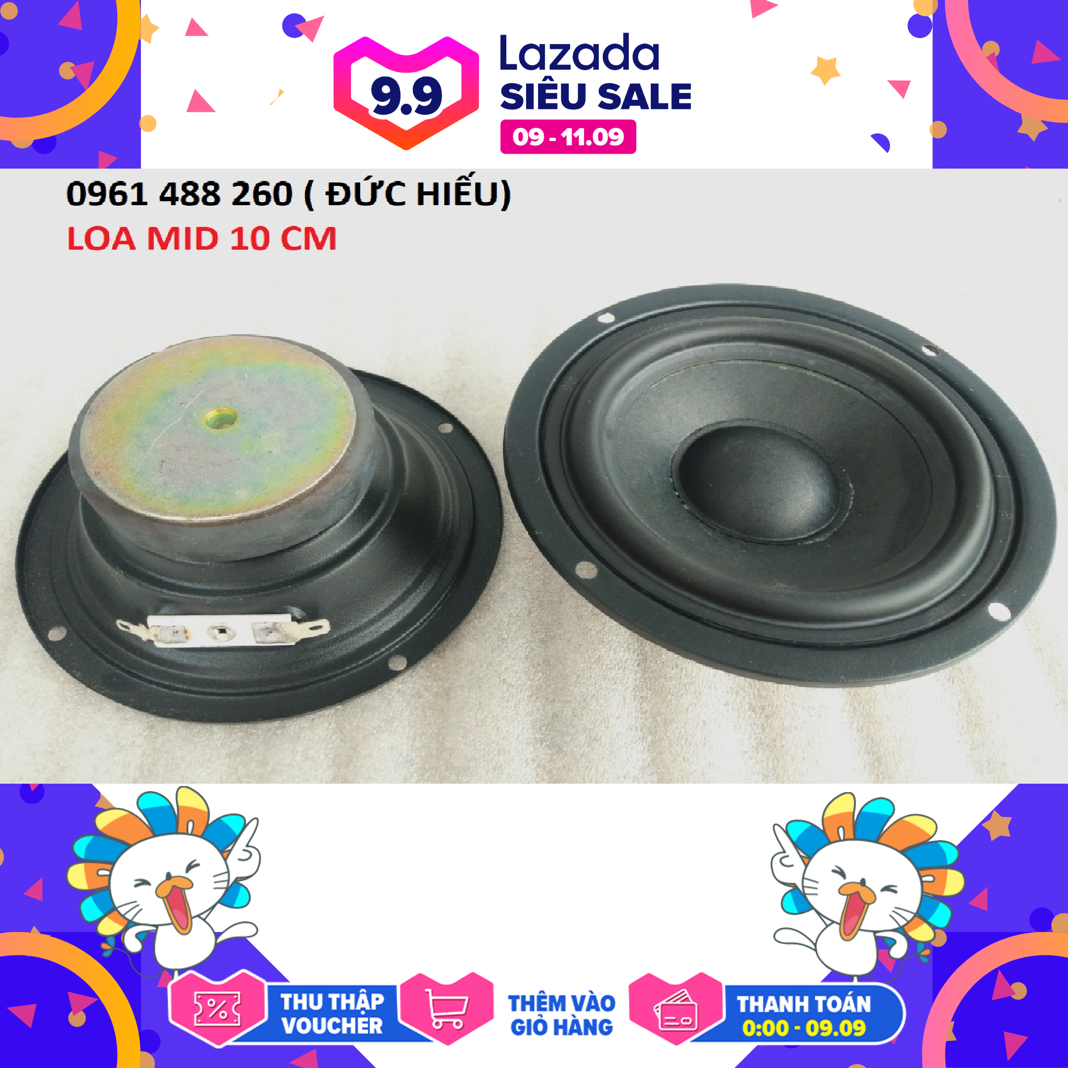 2 củ loa mid 10 cm giá rẻ