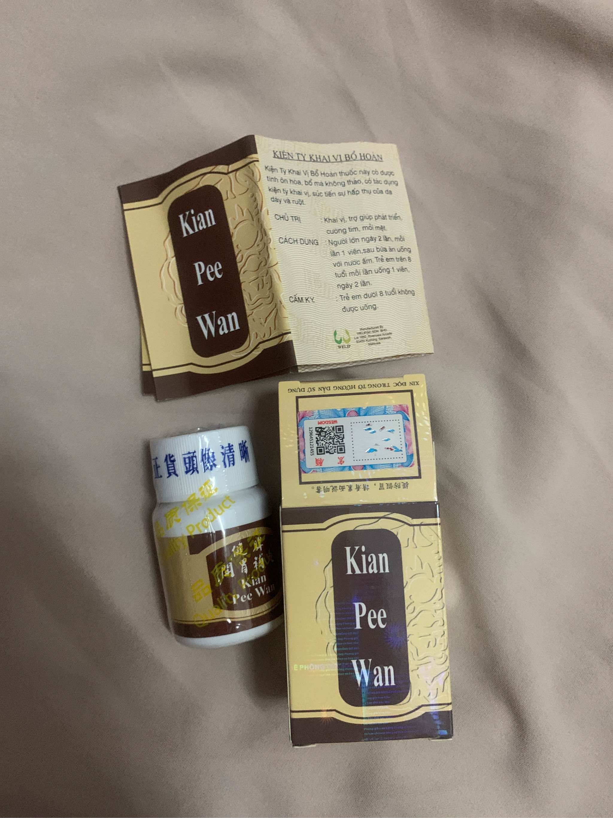 Tăng cân Kian.Pee.Wan - Kiện tỳ khai vị - Tăng cân Malaysia ( Hộp 30 viên)