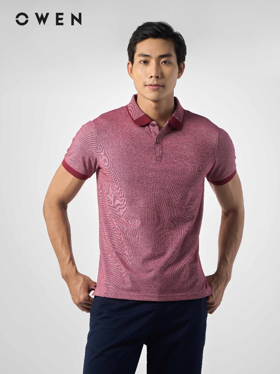 Owen - áo polo nam ngắn tay owen màu đỏ 231348 - áo thun nam ngắn tay có cổ