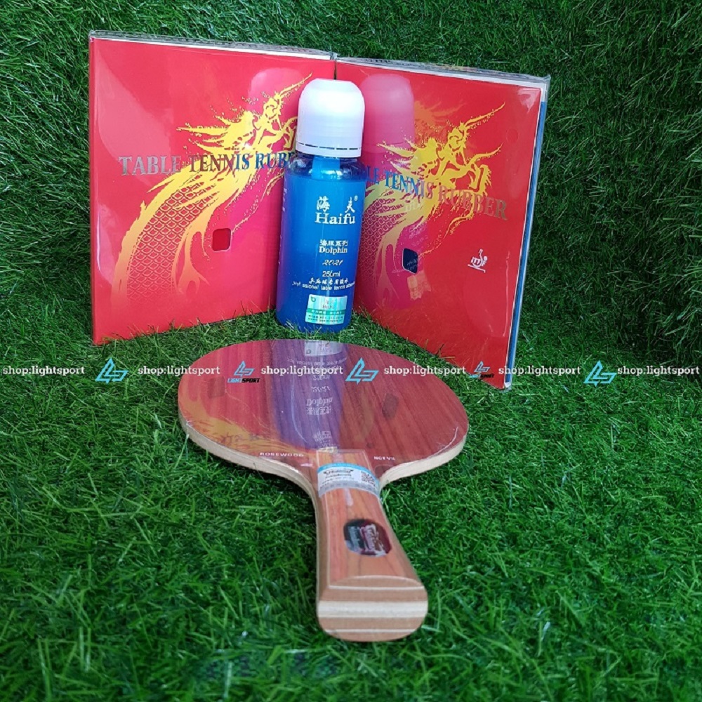 Combo Cốt Vợt Bóng Bàn 7 Lớp Thuần Gỗ Và Mặt Vợt MISHIMA BUTTERFLY (Tặng kèm lọ keo dán)