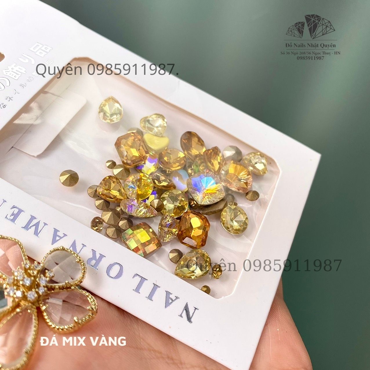 đá khối mix màu-đá khối đẹp-phụ kiện nail-đá nail- đồ nails nhật quyên