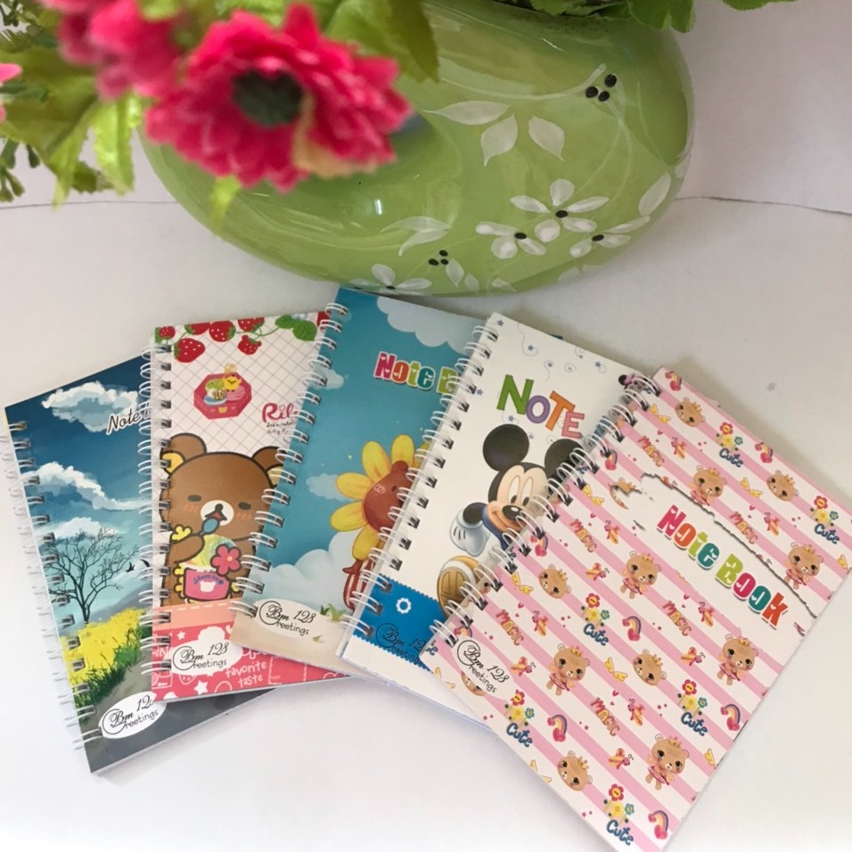 Sổ tay lò xo mini Mã 128 thiết kế nhỏ gọn, họa tiết đẹp mắt cute Dễ Thương Tiện Dụng