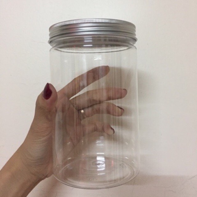 combo 10 Hũ nhựa, hộp nhựa PET dáng cao nắp nhôm/nắp nhựa 1000ml