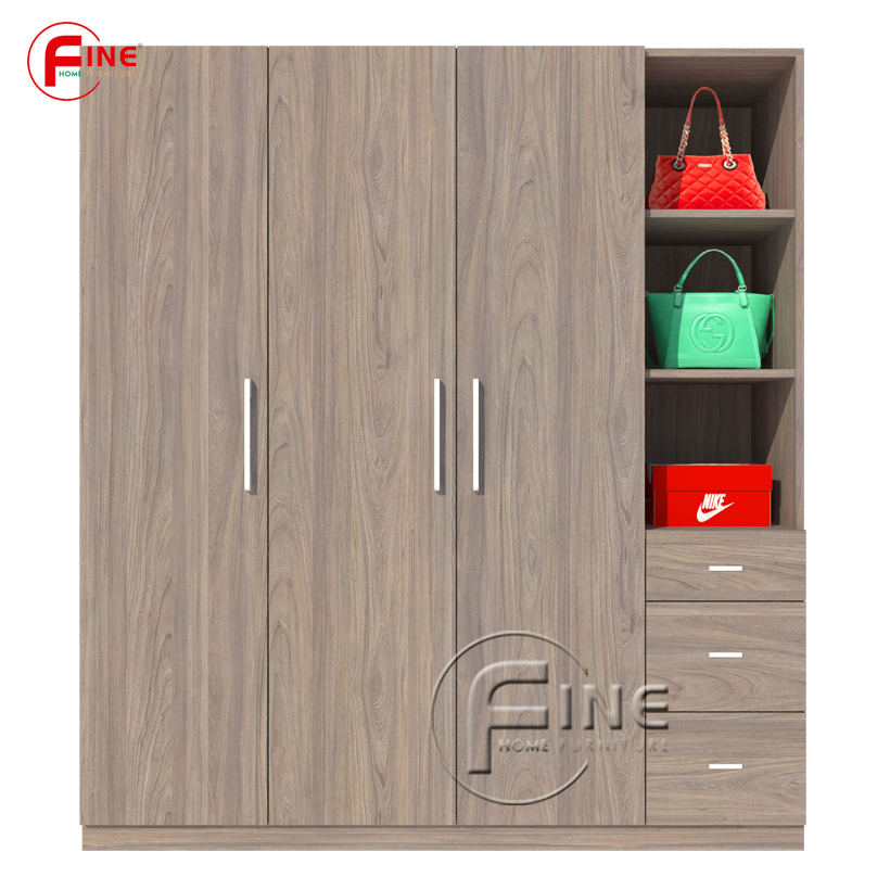 Tủ quần áo hiện đại có kệ trưng sang trọng fine ft221 có kệ trưng bày, thiết kế hiện đại sang trọng
