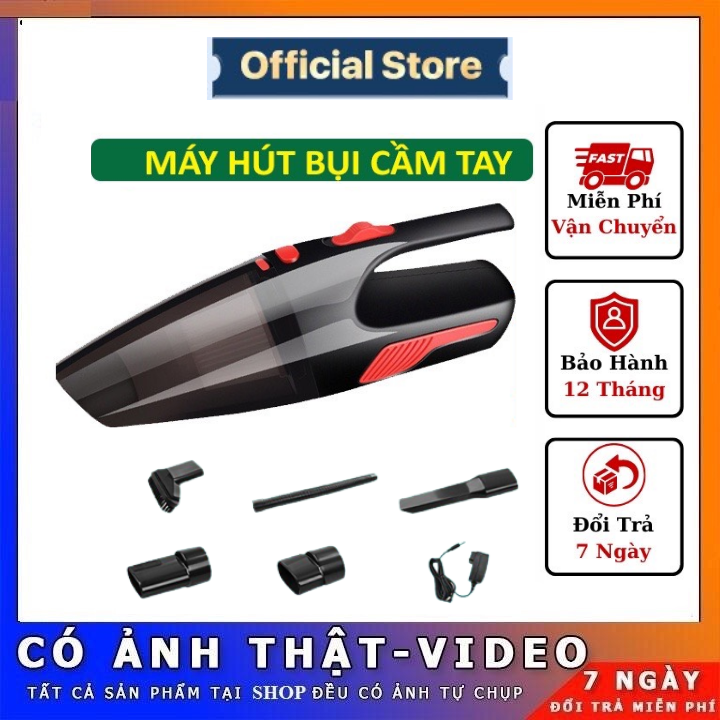 Máy hút bụi cầm tay ⚡️𝐅𝐑𝐄𝐄 𝐒𝐇𝐈𝐏⚡️ máy hút bụi mini không dây kèm dây sạc điện 220v sử dụng gia đình và ô tô - Bảo hành 1 năm - 1 đổi 1 30 ngày !