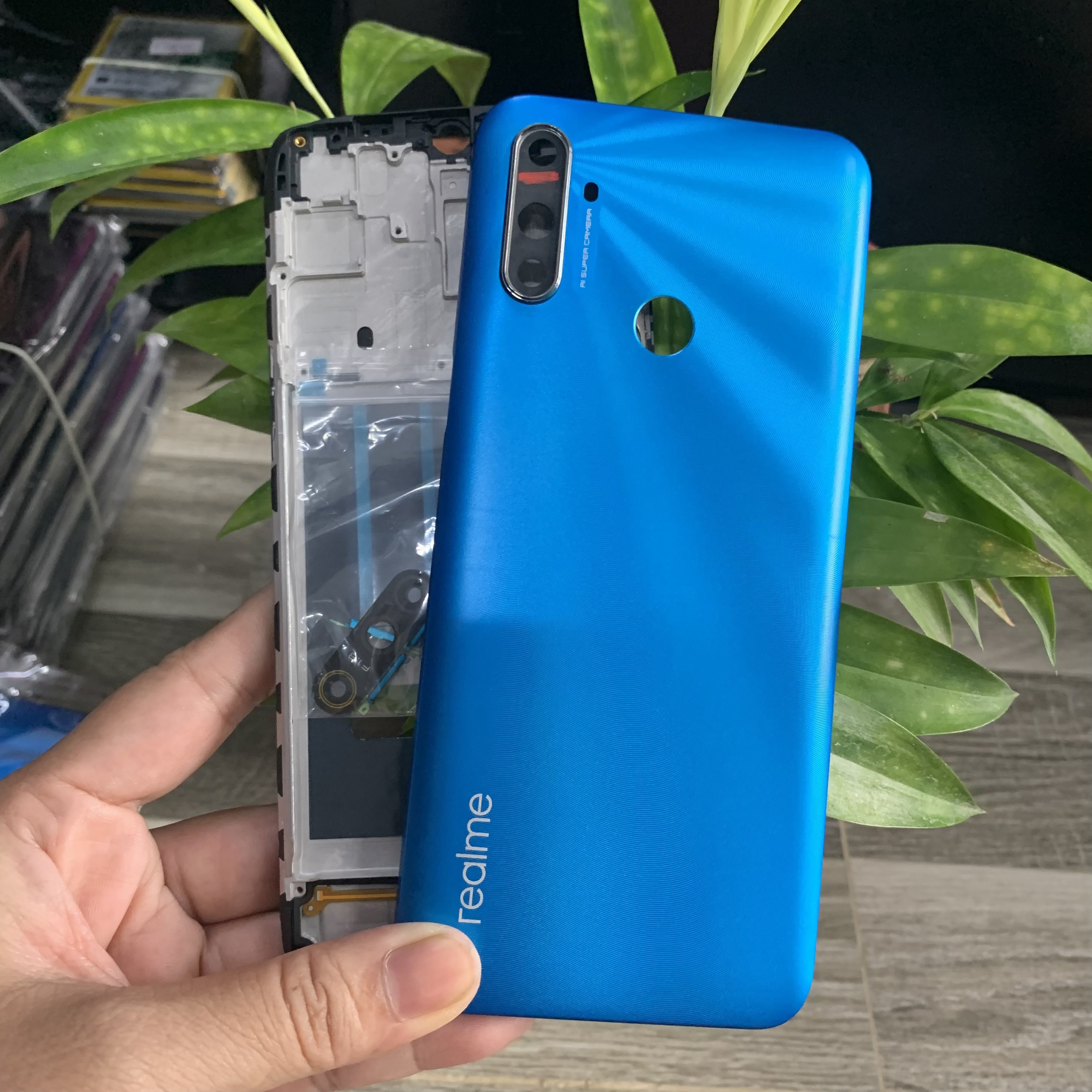 Bộ vỏ sườn realme c3 zin hàng cao cấp
