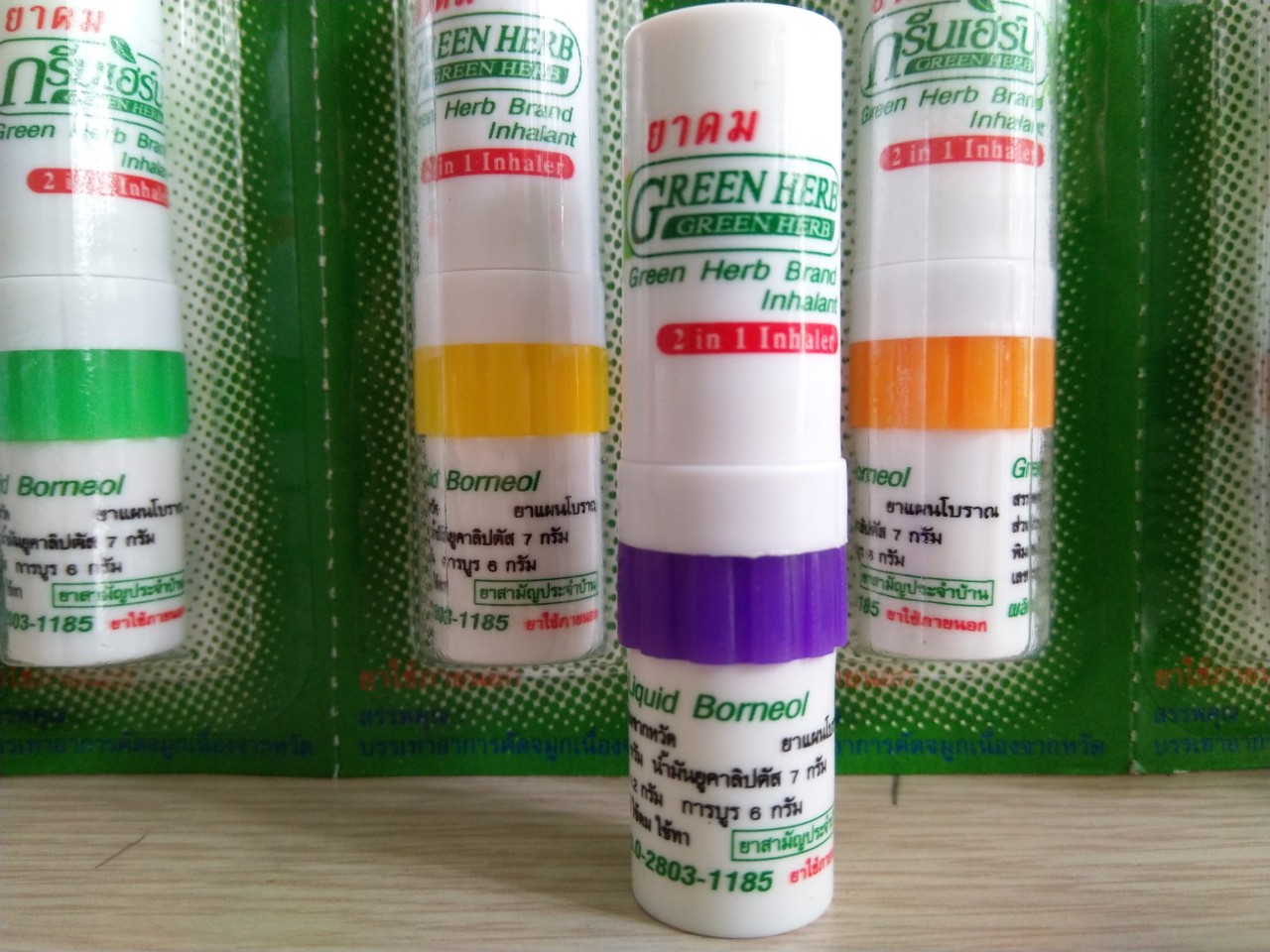 Combo 3 Ống Hít Mũi Hai Đầu Green Herb Brand - Thái Lan