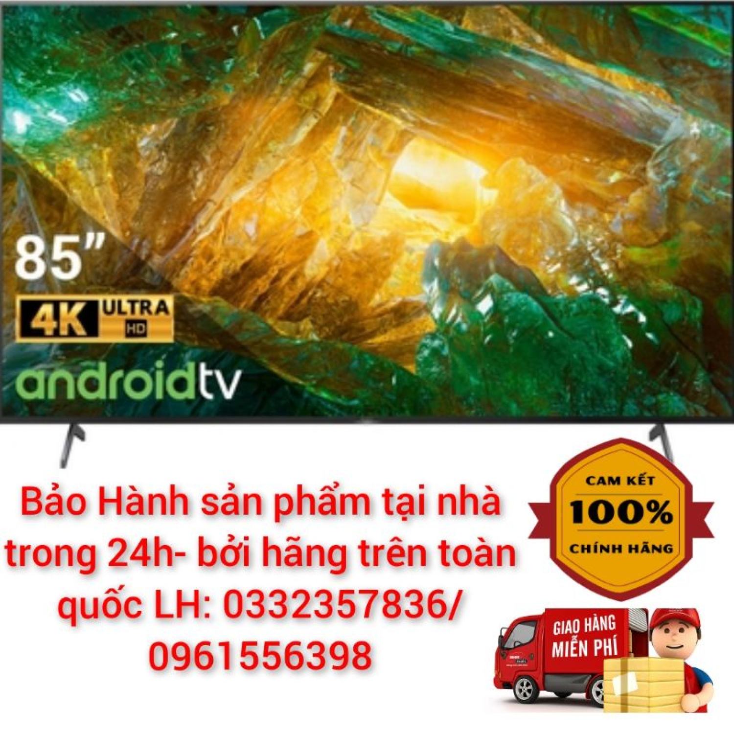 Smart tivi sony 85 inch 4k uhd kd-85x8000h