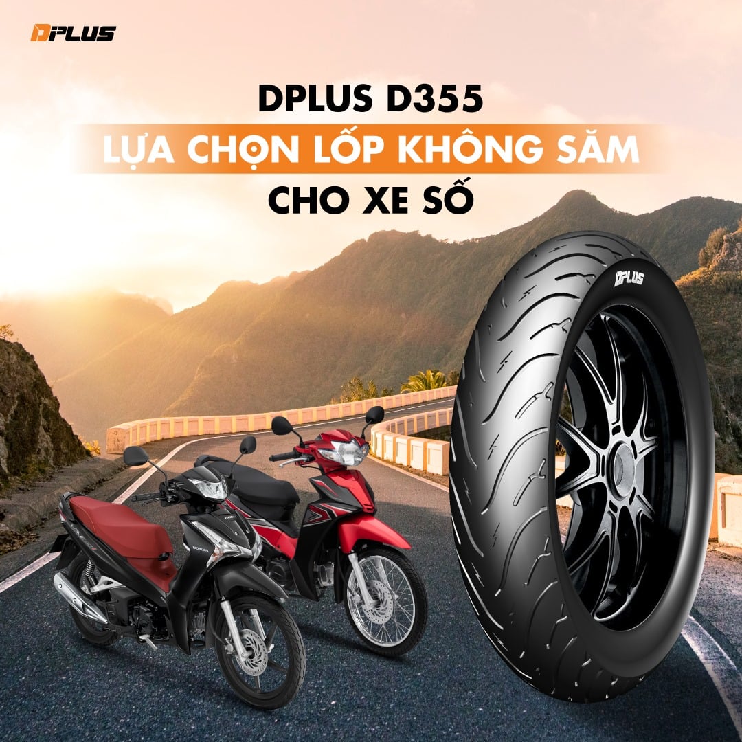 Lốp trước không săm exciter, jupiter 70/90-17 dplus
