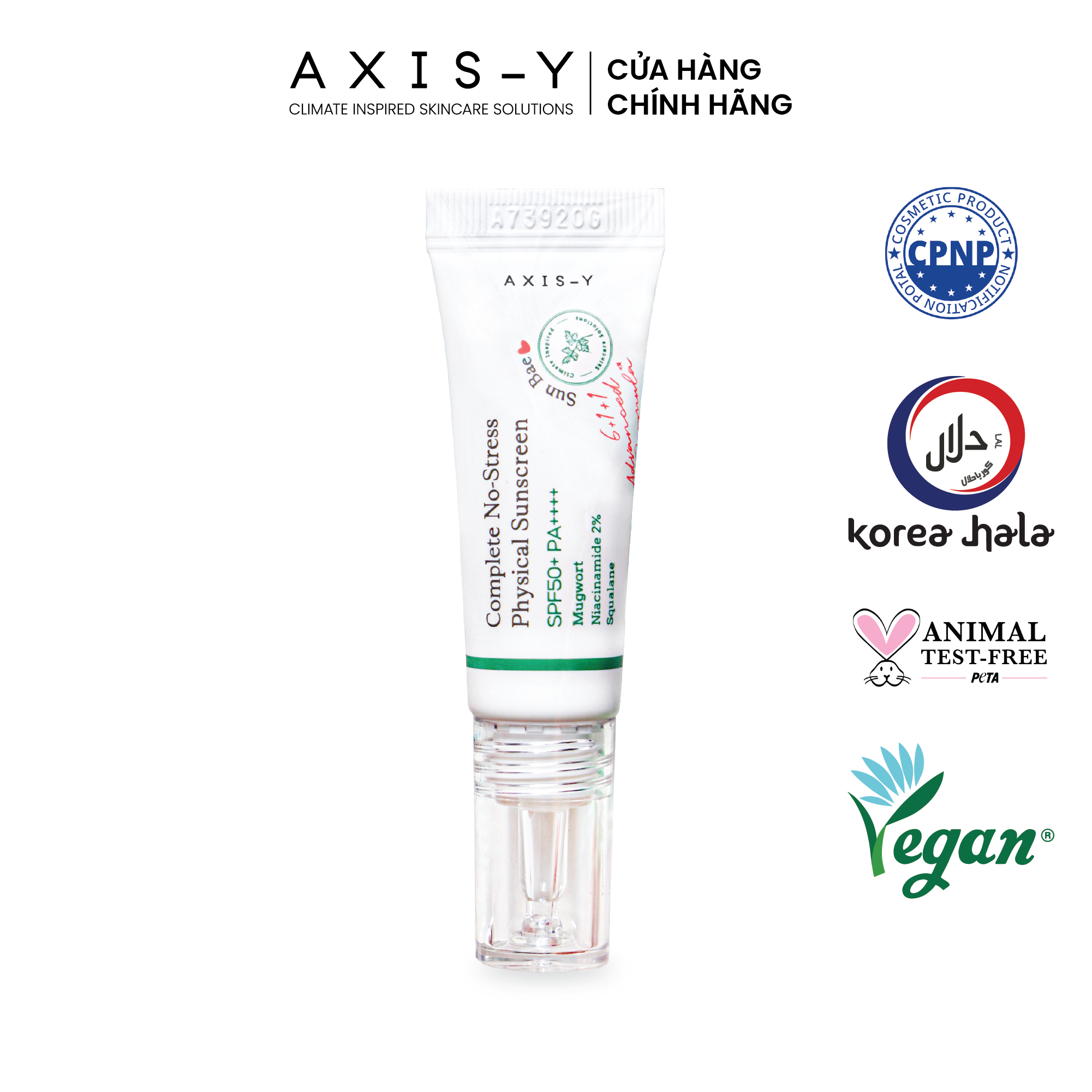 AXIS-Y Kem chống nắng Complete No-Stress Physical Sunscreen 10ml