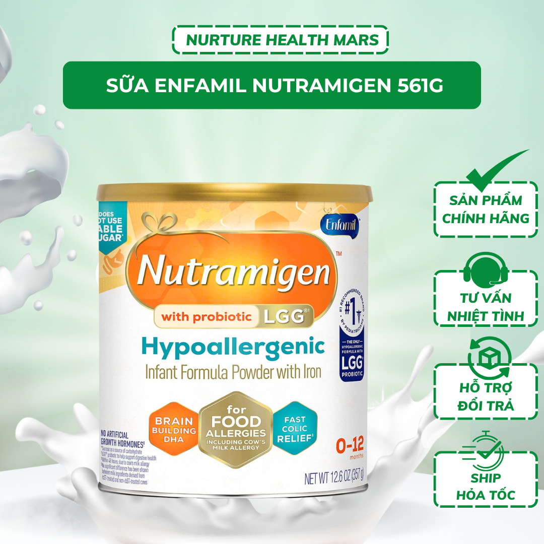 Sữa Bột Enfamil Nutramigen, Sữa Nutramigen Cho Bé Dị Ứng Đạm Bò