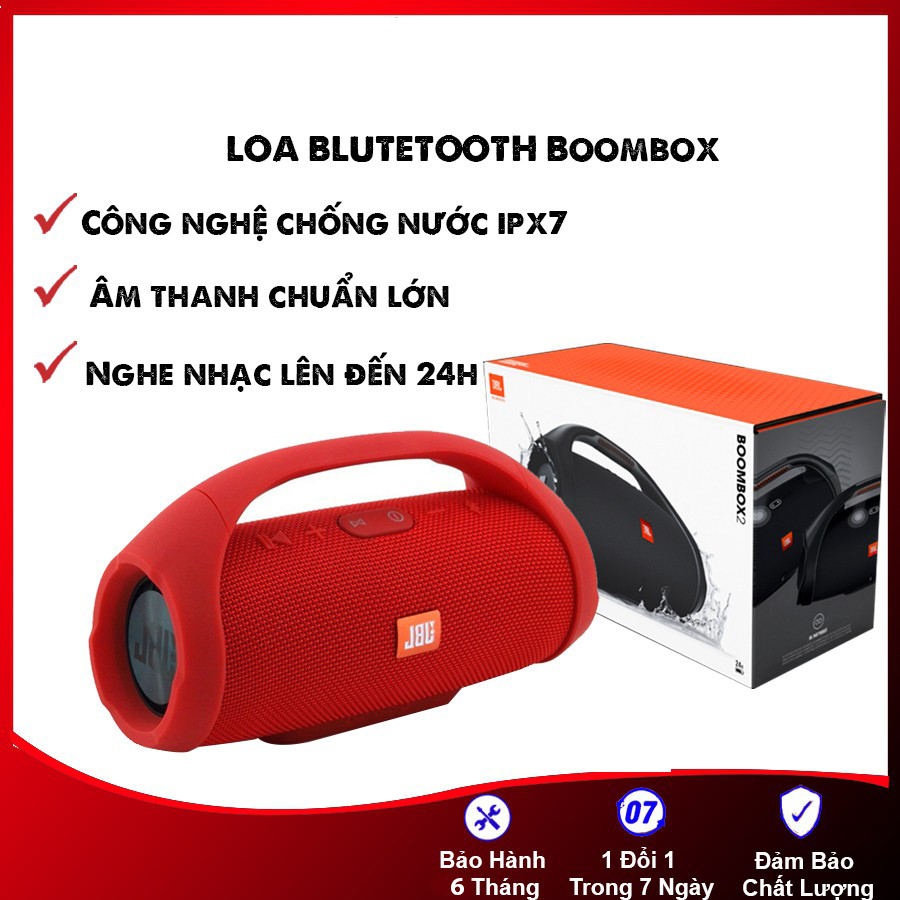 Loa Bluetooth BomBox Âm Thanh Sống Động Chống Nước IPX7 tặng cáp sạc 3 đầu
