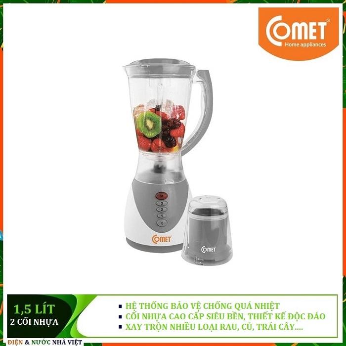Máy xay sinh tố 1,5 lít comet cm9966 ly nhựa cao cấp siêu bền