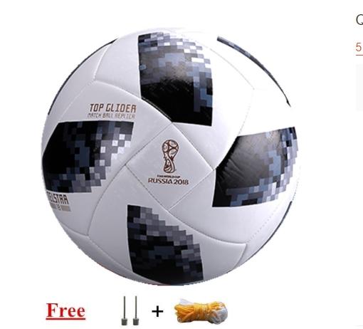 Quả bóng đá wc 2018 telstar cao cấp size 5 + tặng kèm kim bơm và túi lưới