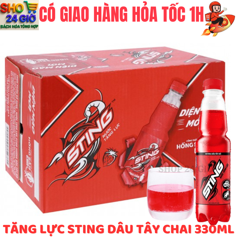 [ CHỈ GIAO CHO ĐƠN HỎA TỐC Ở HCM ] Sting Dâu Thùng 24 Chai 330 Ml