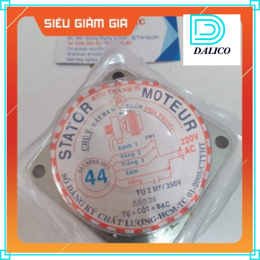 Cuộn dây quạt b3, b4/lốc quạt b3, b4/44-46/stato quạt 100%đồng dalico
