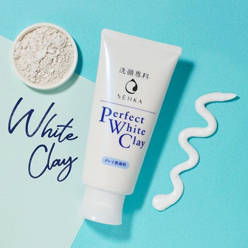 Sữa rửa mặt tạo bọt chiết xuất đất sét trắng senka perfect white clay 120g