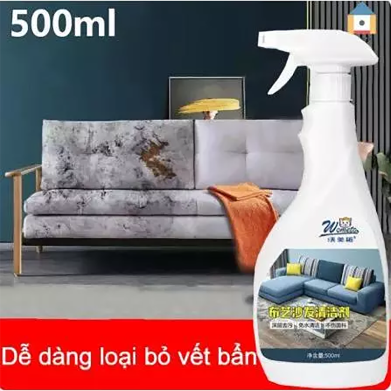 Chất tẩy rửa ghế sofa vải 500ml Chất Làm Sạch Khô Không Giặt Nệm Công Nghệ Vải Đặc Biệt Chất Làm Sạch Dụng Cụ Tiện Dụng 500ml