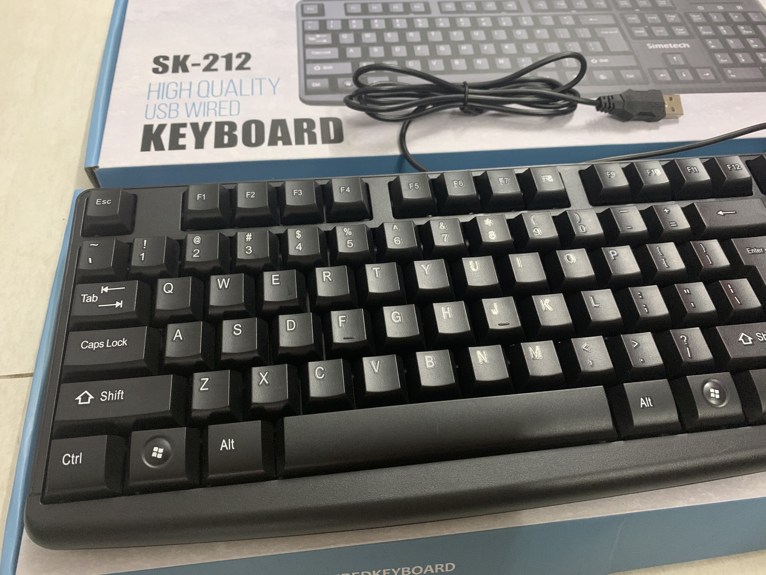 Bàn phím simetech sk-212 chính hãng / bàn phím simetech sk212 có dây usb bảo hành 12 tháng
