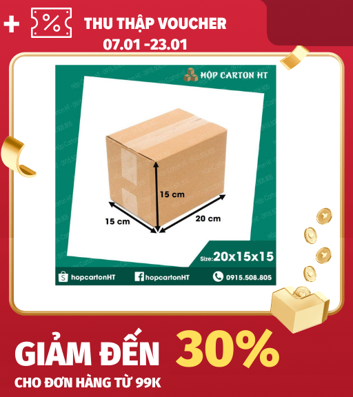 20x15x15 combo 110 hộp carton
