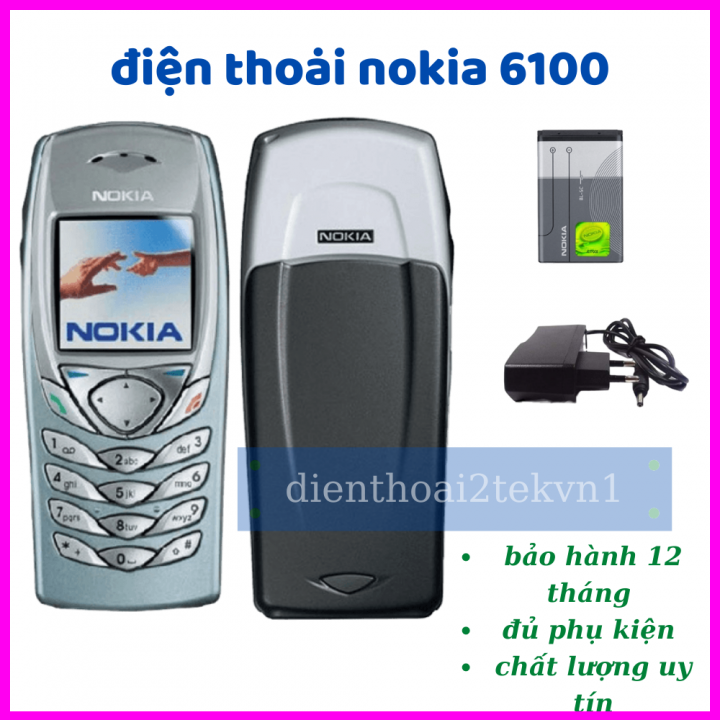 Điện thoại cổ độc Nokia 6100 pin khủng giá rẻ tặng sim 3g lên mạng