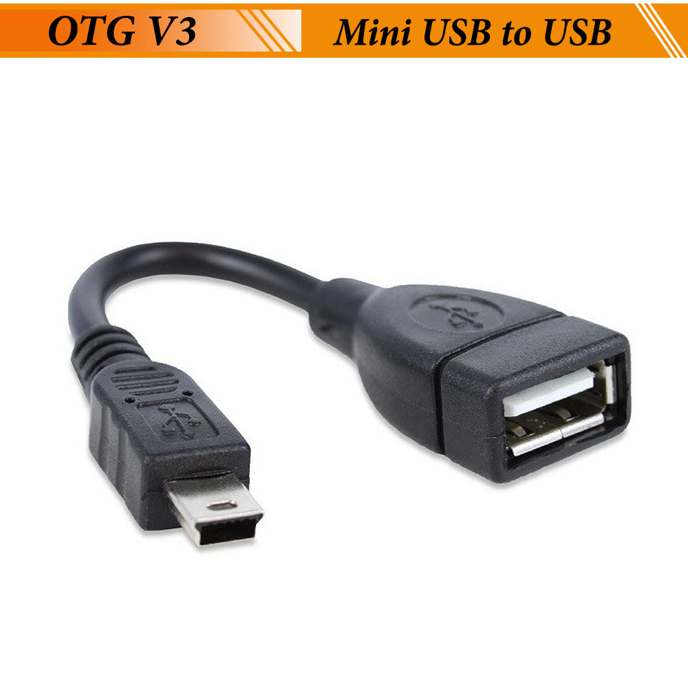 OTG mini USB V3 Vuông cho ô tô, máy nghe nhạc