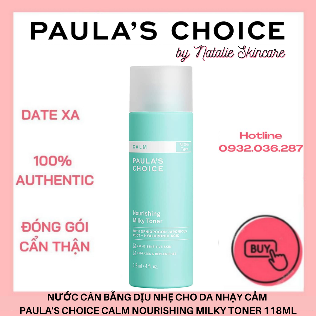 Nước Hoa Hồng (Toner) Cân Bằng Da Dành Cho Da Nhạy Cảm - Paula's Choice Calm Nourishing Milky Toner (118mL)