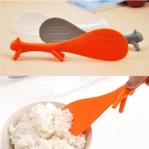 Muôi xới cơm hình con sóc đáng yêu - Thìa/muỗng xới cơm chống dính chịu nhiệt an toàn