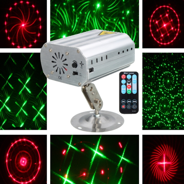 Đèn Laser cảm biến âm thanh nhiều hiệu ứng dùng để trang trí tiệc Inox