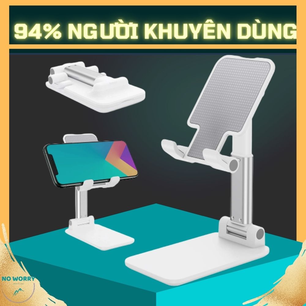 Giá đỡ điện thoại gấp gọn để bàn cầm tay bỏ túi, điều chỉnh độ cao độ nghiêng bỏ túi  [No Worry]