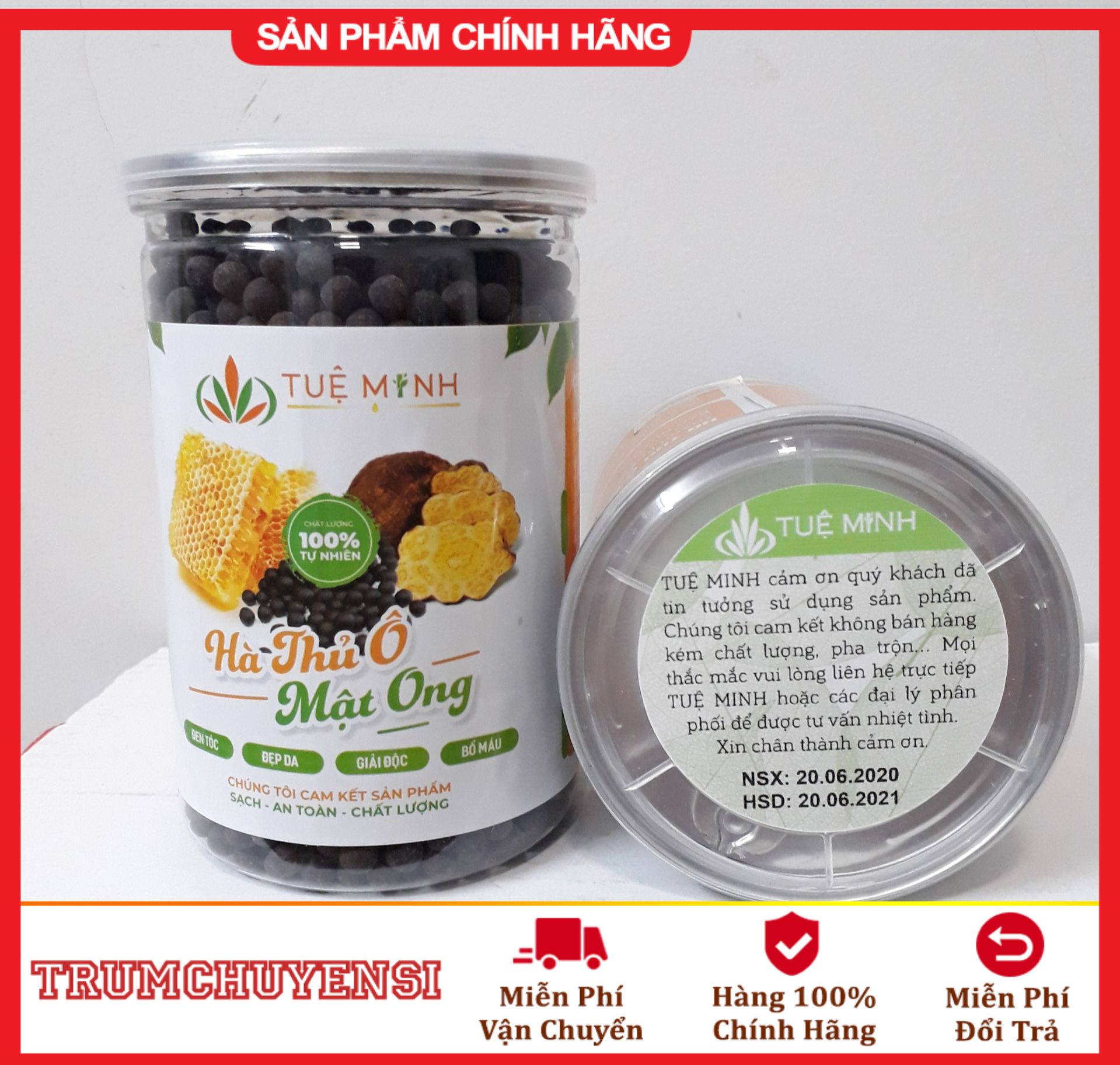 Hà Thủ Ô Mật Ong Rừng Nguyên Chất Tuệ Minh (1 hộp = 500gr)