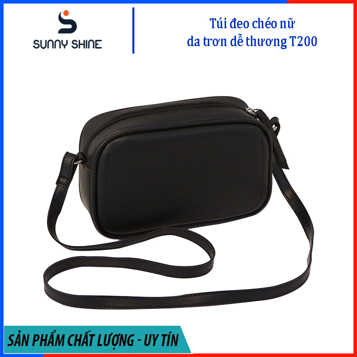 Túi đeo chéo nữ da trơn dễ thương phong cáchHàn Quốc cao cấp T200