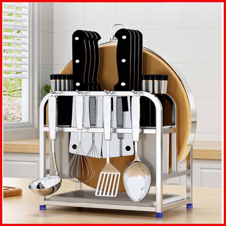 Kệ Để Dao Đũa Thớt Inox 26x15x24cm - Kệ Để Đồ Nhà Bếp - Kệ Nhà Bếp Inox