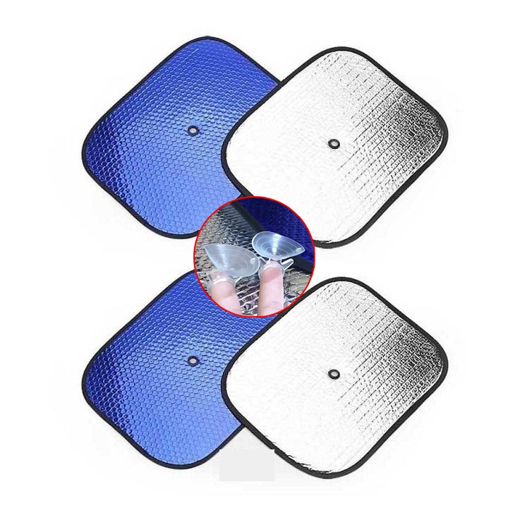 Bộ 4 Tấm Chắn Nắng Ô Tô Núm Hít Cực Rẻo Hút Chắc Hàng Dầy Đẹp - Hàng Loại 1