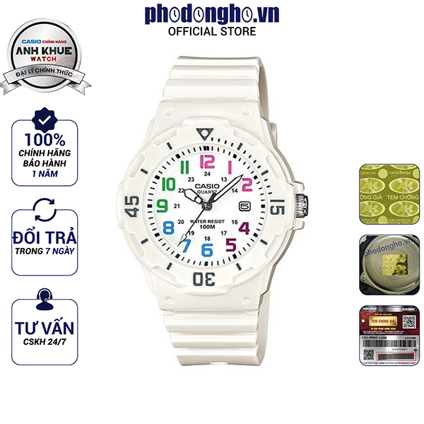 Đồng hồ nữ dây nhựa Casio Anh Khuê LRW-200H-7BVDF
