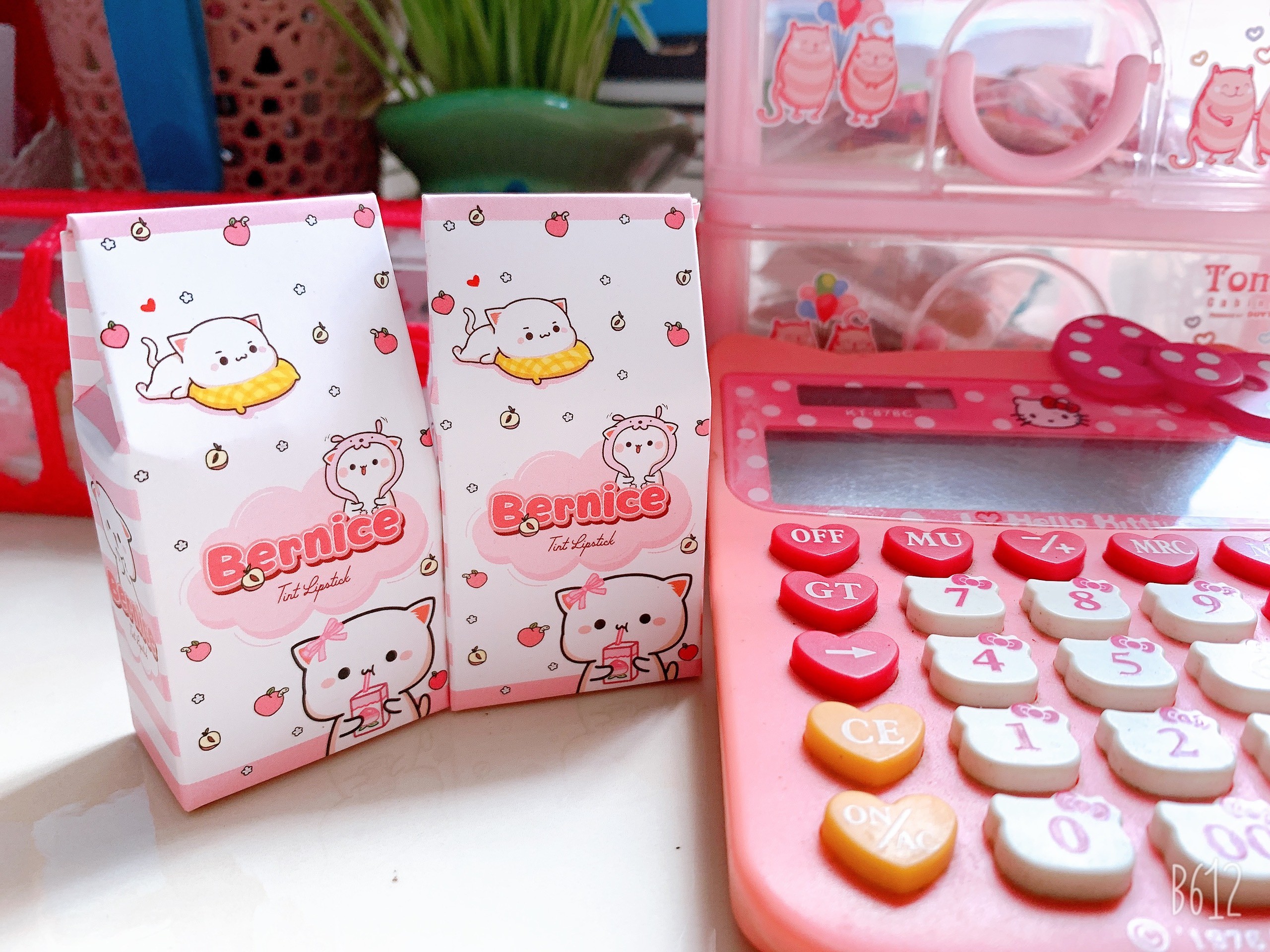 Son tint bernice@-@ set son tint 4 màu chuẩn hàng chính hãng của cty 100%