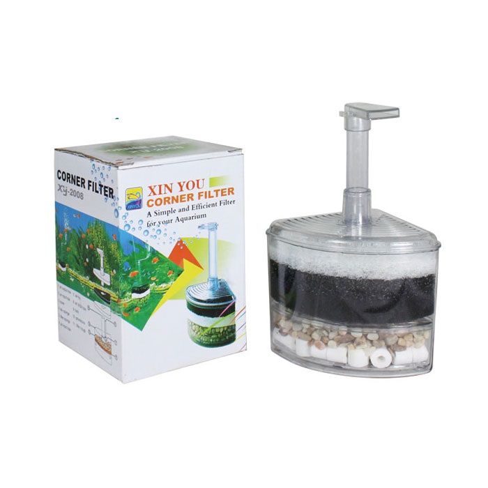 Lọc sủi vi sinh cao cấp, lọc để góc bể cá 1 tầng xy-2008