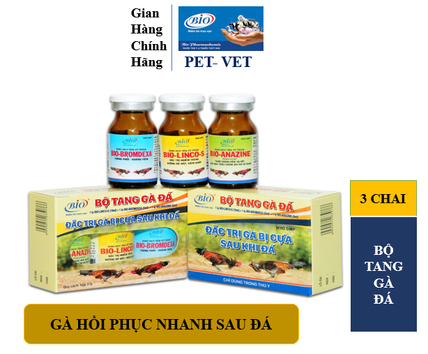 Bộ tang gà đá bio- dùng cho gà đá, gà khò khè, hô hấp