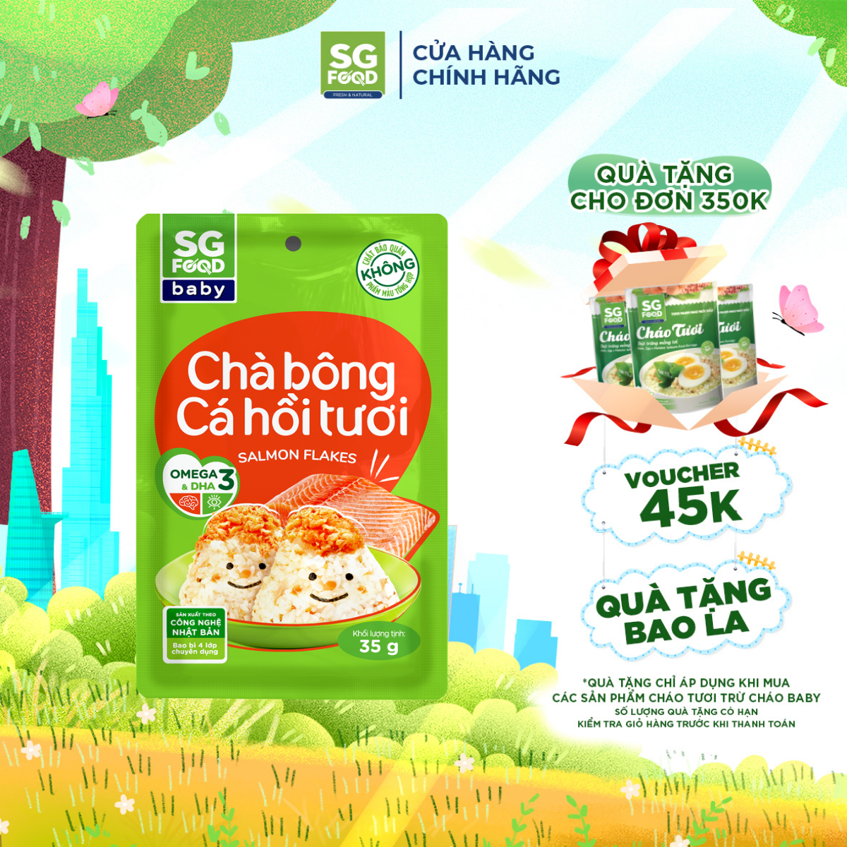 Chà bông cá hồi tươi SGFood 35g